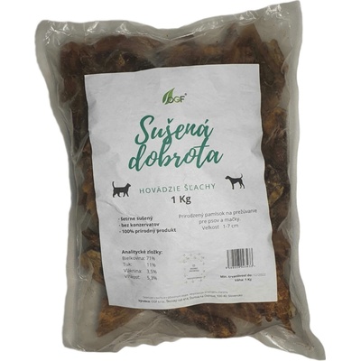 OGF Hovädzie krčné šľachy Sušený odolný pamlsok pre psov 1Kg