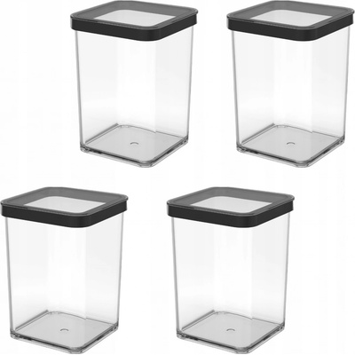 Rotho set Loft černý 4x1L