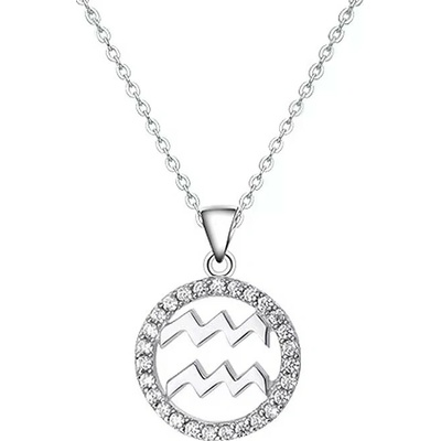 Majya Stříbrný přívěsek s řetízkem AQUARIUS 10875