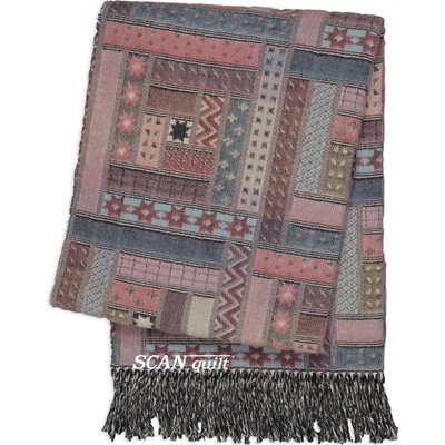 SCANquilt vlněný pléd Lamb soft mexico pastelová střední 130x200