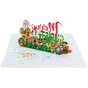 Kiriori Поздравителна картичка Kiriori Pop-up - Дядо Коледа (CSICH194PAEN)