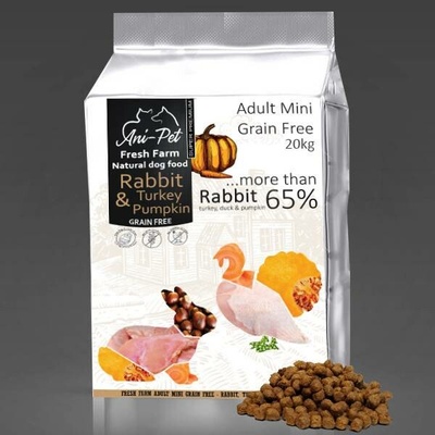 Fresh Farm Grain Free Natural Dog Food Adult Mini Rabbit & Turkey 12 kg