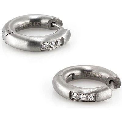 MPM-TIME nerezové náušnice 7736 strieborné