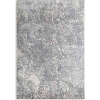 Takoy Koberec 160x230 cm ocelově bílý s elegantní žilkovanou strukturou inspirovaný přírodním kamenem SALENA 9-HF-489133 | 160 x 230 cm