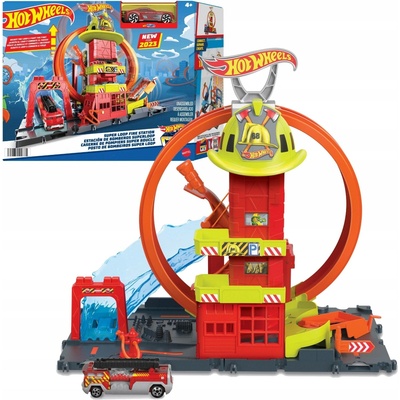 Hot Wheels City super hasičská stanice se smyčkou HKX41