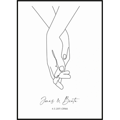 Jen tak z lásky Plakát Ruku v ruce Rozměr plakátu: 30 x 40 cm, Varianta designu: Ruku v ruce