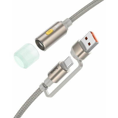 Hoco Ua38C USB A / Type C na LED Světlo zlatý