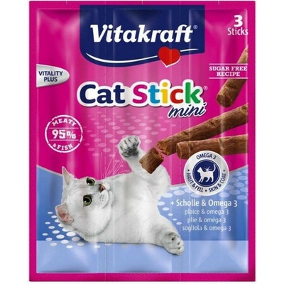 Vitakraft Cat Stick mini mäsové tyčinky s príchuťou platesy 18 g