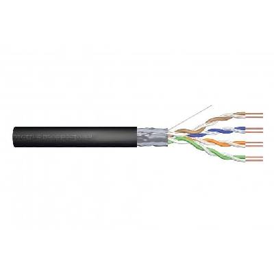 CAT 5e F-UTP outdoor installation cable, 250 MHz Fca (PVC), AWG 23/1, 305 m drum, sx, black (DK-TP622)