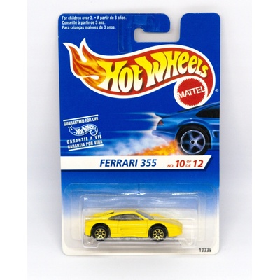 HOT WHEELS Ferrari 355 Žlté - 7-lúčové zlaté disky