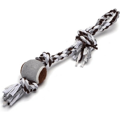 Nobleza bavlněné lano s míčkem 45 cm hnědá