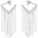 Silenti Jewelry Сребърни обеци "Водопад