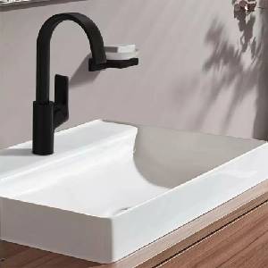 Hansgrohe Едноръкохватков смесител за умивалник Hansgrohe Vivenis 210, матово черен, с изскачащ вентил (75030670)
