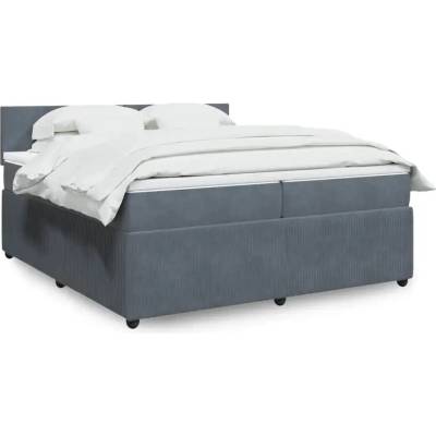 vidaXL 11461.3287825 Boxspring postel s matrací tmavě šedá samet