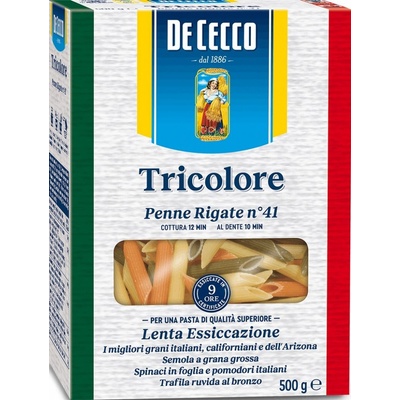 De Cecco Penne Rigate TRICOLORE 0,5 kg