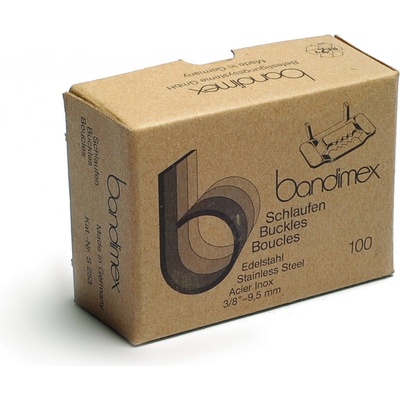Nerezové spony BANDIMEX - stredná, šírka 6.4-19 mm Spony: BANDIMEX - šíře 9,5 mm, 100 ks/bal