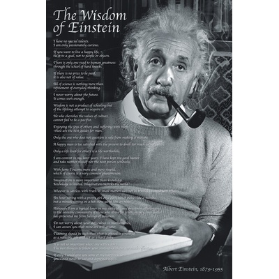 Plagát, Obraz - Múdrosť Alberta Einsteina - citáty, 61 × 91.5 cm