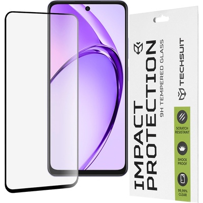 Techsuit Протектор за Oppo A40 4G / A60 5G - 111D Full Cover / Full Glue Glass - Черен