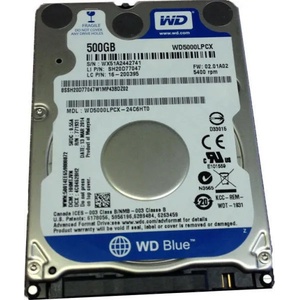 Western Digital WD Blue 2.5 500GB 5400rpm 16MB SATA3 (WD5000LPCX)
