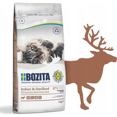Bozita Indoor & Sterilised Grain Free Reindeer sob 2 kg