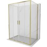 Mexen Exo-S Duo 3S триделна плъзгаща се душ кабина 130 x 70 см, прозрачна, златна (8152-130-070-50-00-3S)