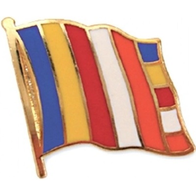 Odznak (pins) 20mm vlajka Budhizmus - farebný