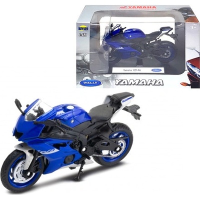 Welly Yamaha YZF-R6 Modrá 1:18