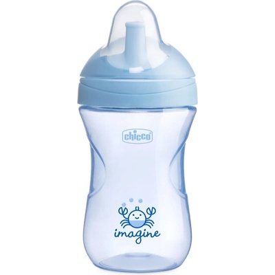 Chicco hrnek Advanced se slámkovým náustkem 266 ml modrý