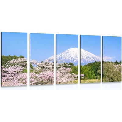 5-dielny obraz sopka Fuji