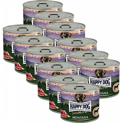Happy Dog Pferd Pur Montana koňská 12 x 200 g