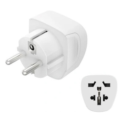 Travel Адаптер Type E и F, 3-Pin, Универсален, World to Europe, бял (HAMA-223456)