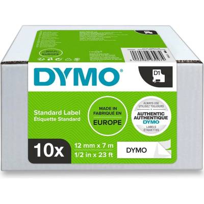 Dymo D1 - originální polyesterová páska - 12 mm × 7 m, černo-bílá, 10 ks 2093097