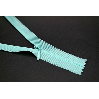 Nedeliteľný skrytý zips (3mm) rôzne farby - dĺžka 18 cm - 60 cm 18 cm Tmavá mentolová