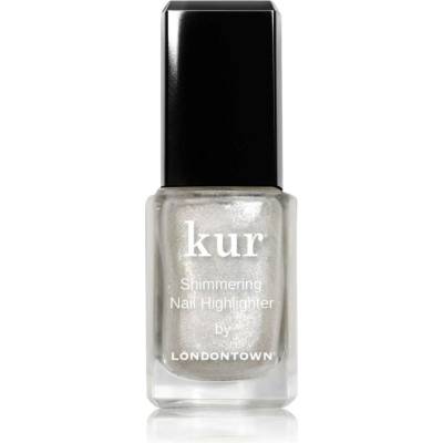 LondonTown kur Shimmering Nail Highlighter Mirror Ball lak na nechty rozjasňujúci stireborný s trblietkami 12 ml