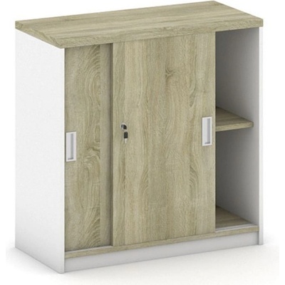 Mirelli, Skříň zasouvací 800 x 400 x 800 mm, bílá/dub sonoma