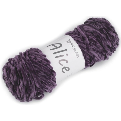 Pletací žinylková příze Alice 100 g - 7 fialová