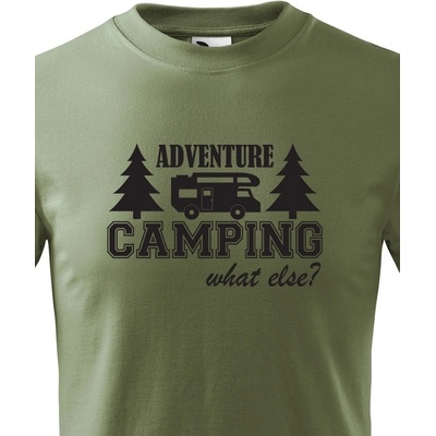 Bezvatriko.cz dětské tričko s karavanem Adventure Camping Military 69
