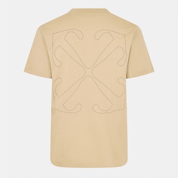 Off White Тениска Off White Men's - Technical Tape T-Shirt - Brown Rice-Mole