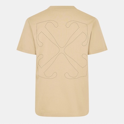 Off White Тениска Off White Men's - Technical Tape T-Shirt - Brown Rice-Mole