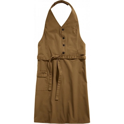 CG Workwear Luxusní odolná nemačkavá zástěra Corcolle s bočními kapsami Béžová CGW260