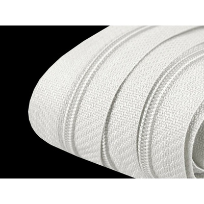 Zips špirálový 3 mm metráž pre bežce typu POL Farba: 101 biela