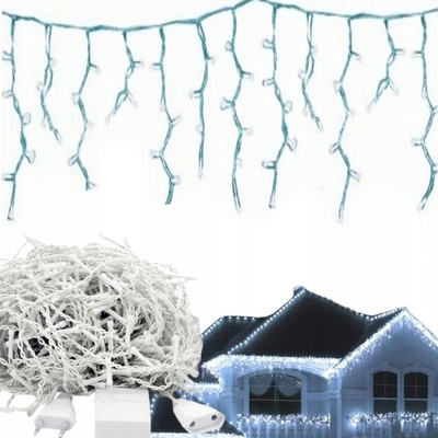 Cencúľové lampy 100LED svetelné závesy Cold White biela
