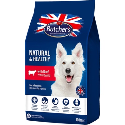 Butcher's Natural & Healthy s hovězím 2 x 10 kg