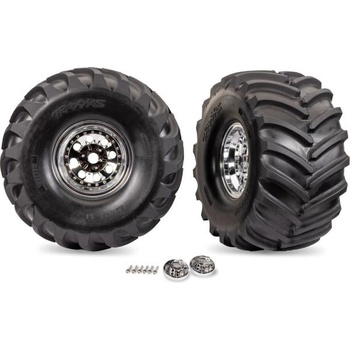 Traxxas колело, джанта хромирана, гума Terra Groove (чифт)