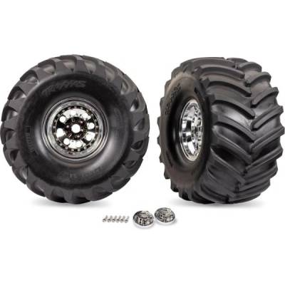 Traxxas колело, джанта хромирана, гума Terra Groove (чифт)