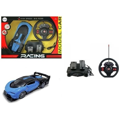 Mamido GT Sportovni auto volant pedaly 1:16 modre