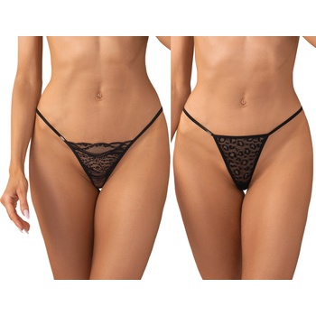 Obsessive Clara 2-pack Thong Black XXL/XXXL