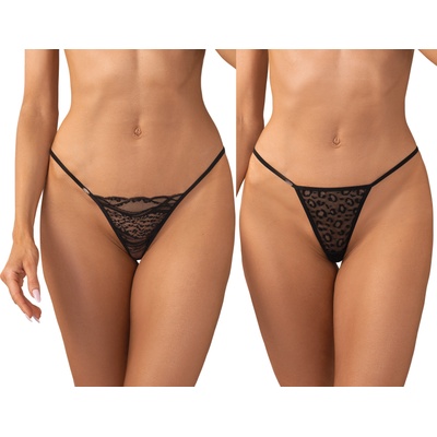 Obsessive Clara 2-pack Thong Black XXL/XXXL