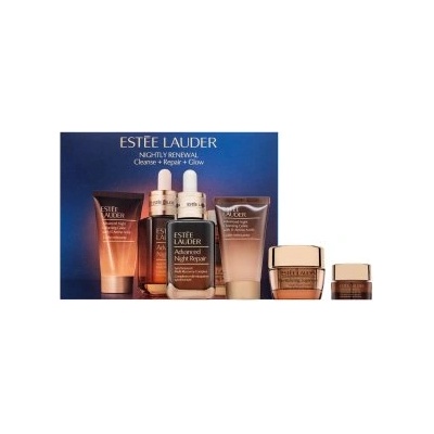 Estée Lauder Nightly Renewal комплект за грижа за лице Cleanse + Repair + Glow 50 ml + 30 ml + 15 ml +5 ml
