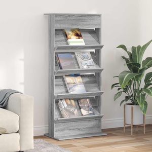 vidaXL Етажерка за списания Сив Сонома 70 x 41 x 156 см (899524)